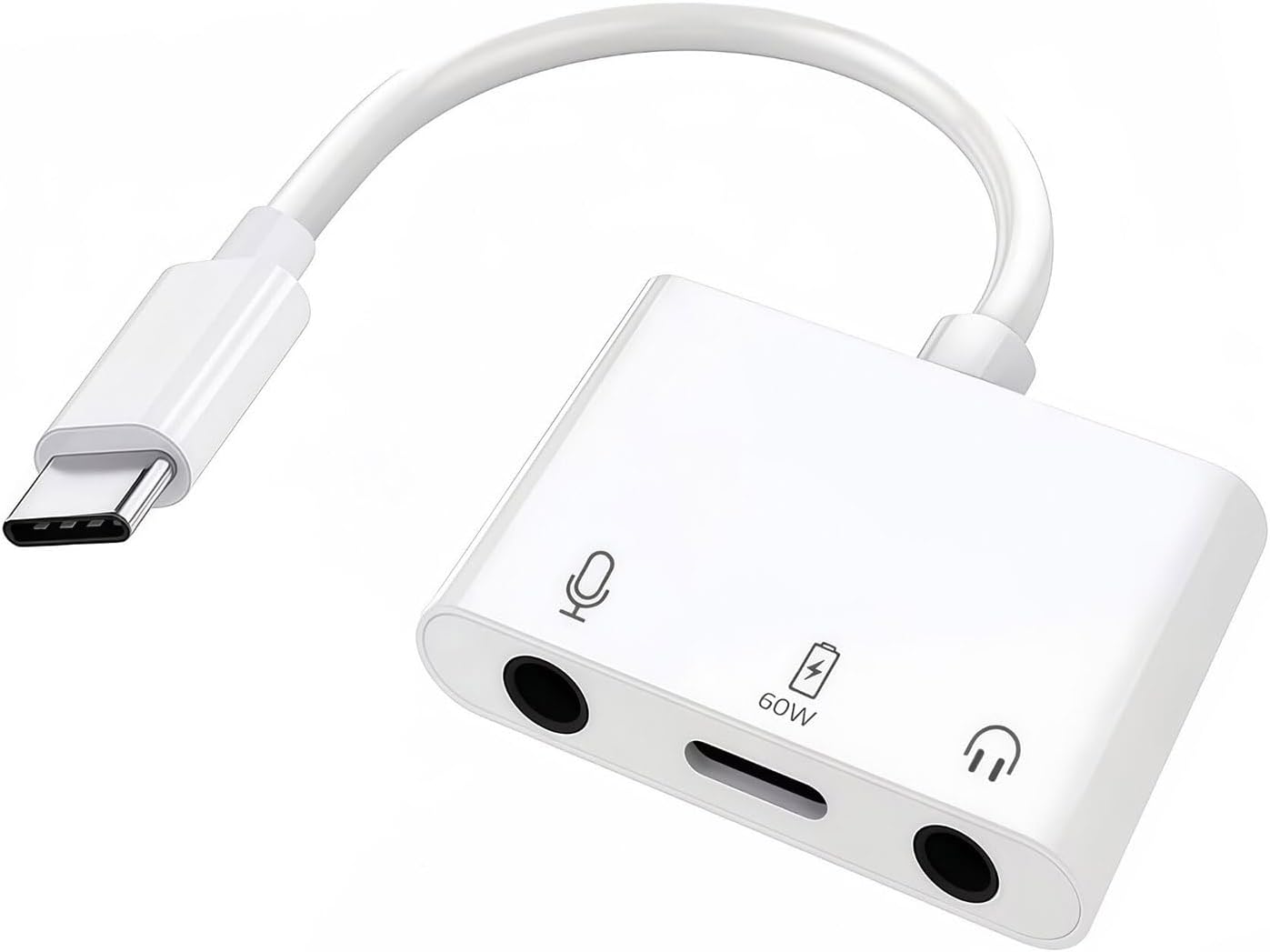 USB-C to Microphone & 3.5mm Audio Adapter with PD Fast Charging for Live-Streaming, 3-in-1 Aux to USB C Audio & MIC Splitter Compatible with iPhone 15/16, iPad Pro, Galaxy S25Ultra, and More