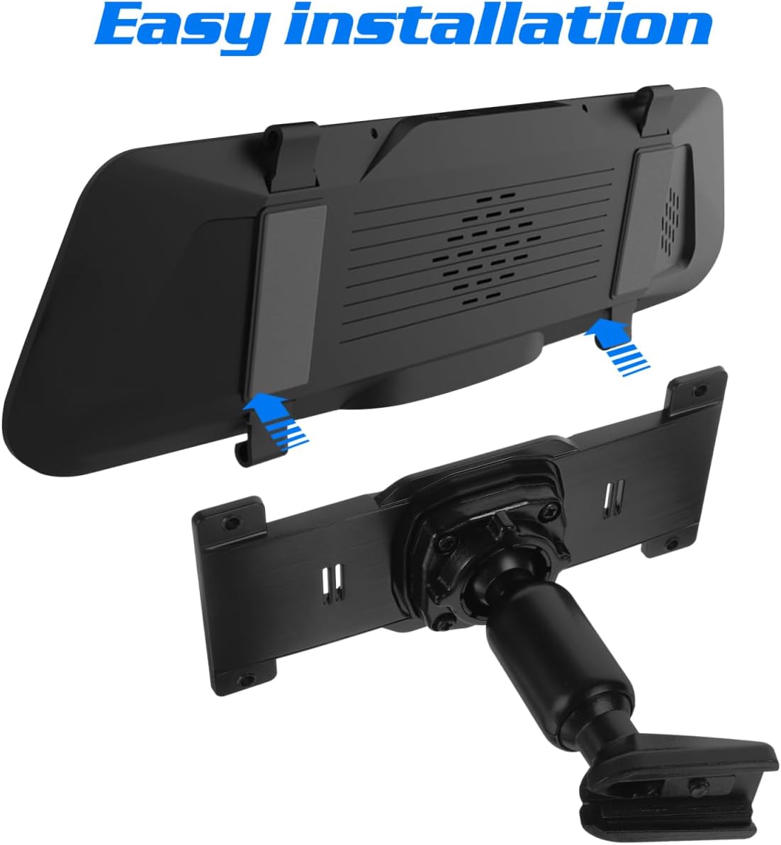 DOITOOL Rear View Mirror Back Plate Panel Dash Cam Mirror Mounting Bracket Arm Car Rear View Camera Install Kit for 5.5" - 12" Car SUV Dash Cams (Mounting Hole Diameter: 1.18inch