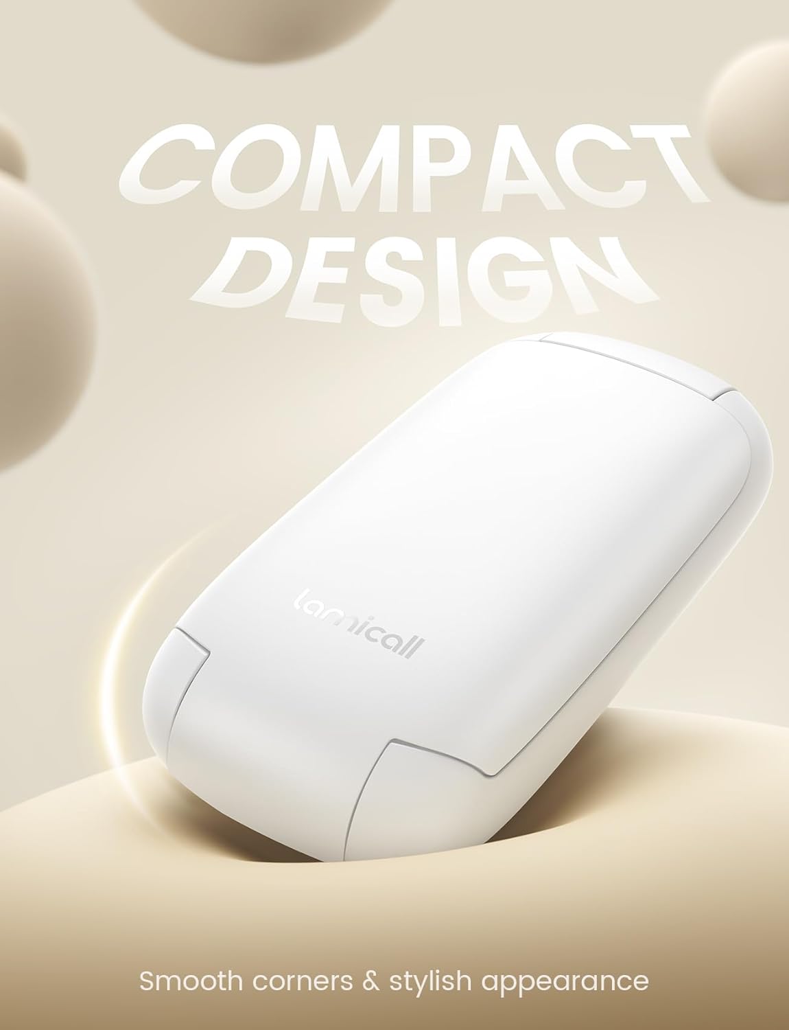 Lamicall Headphone Stand, Sticky Headset Holder - Foldable Headphone Holder Hook Mount, Adhesive Headset Hanger Clip Under Desk, Earphone Clamp for Airpods Max, HyperX, Sennheiser, White