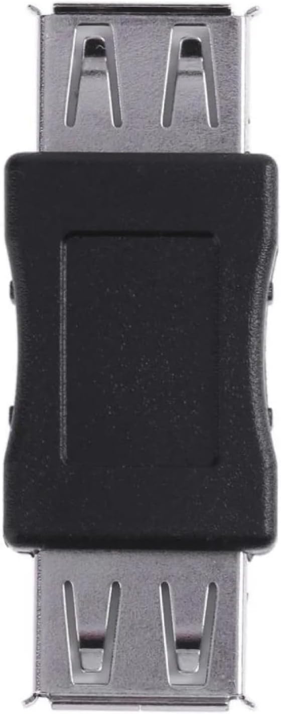 Cmple - USB Female to Female Coupler Adapter Straight Bridge USB 2.0 Type-A Jack to Jack Extension Connector Converter High Speed Data Transfer Charger Cable Extender