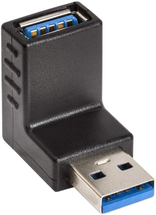 Cmple - [10 Pack 90 Degree USB 3.0 Male to Female Adapter Up Right Angle USB A Plug to Jack Connector Converter Extender for PC Laptop Hard Drive Keyboard Mouse Charger