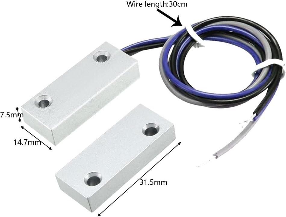 Rolling Door Contact Magnetic Reed Switch Alarm with 3 Wires for N.O./N.C. Applications MC-51