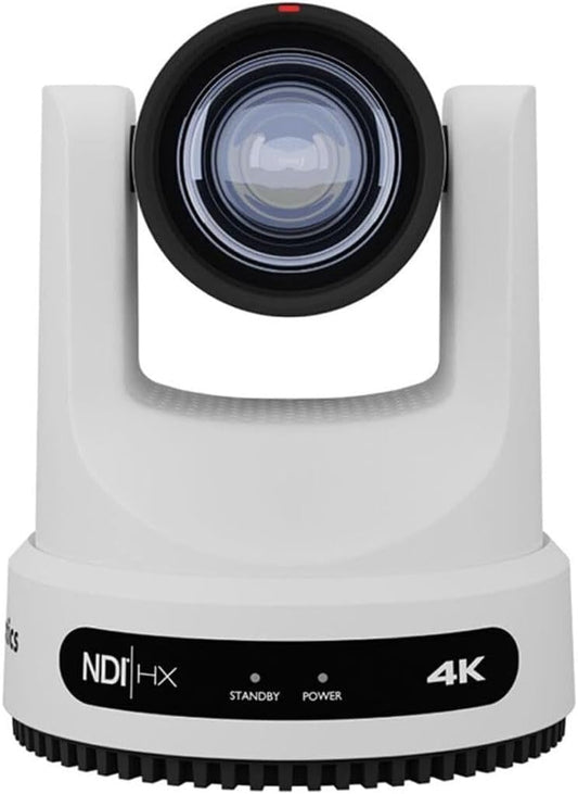 PTZOptics Move 4K 20x Auto-Tracking PTZ Camera with Built-in Tally Light, 3D Noise Reduction, and Advanced White Balance Modes (White)