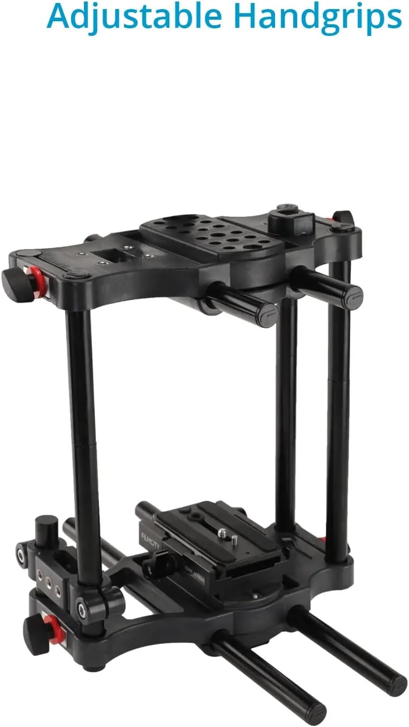 Power DSLR Camera Cage for DSLR DSLM Cameras Only. Adjustable Handles & 15mm Rod Adapter. Tripod Compatible. Comes with Quick-Release Plate (FC-CTH)