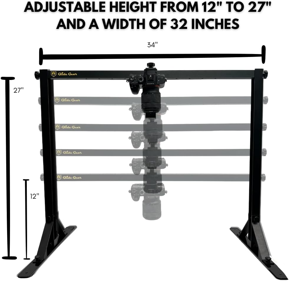 Glide Gear OH100 Professional Metal Overhead Table Top Mount Stand Photography Studio DSLR Video Camera iPhone Top Down Platform