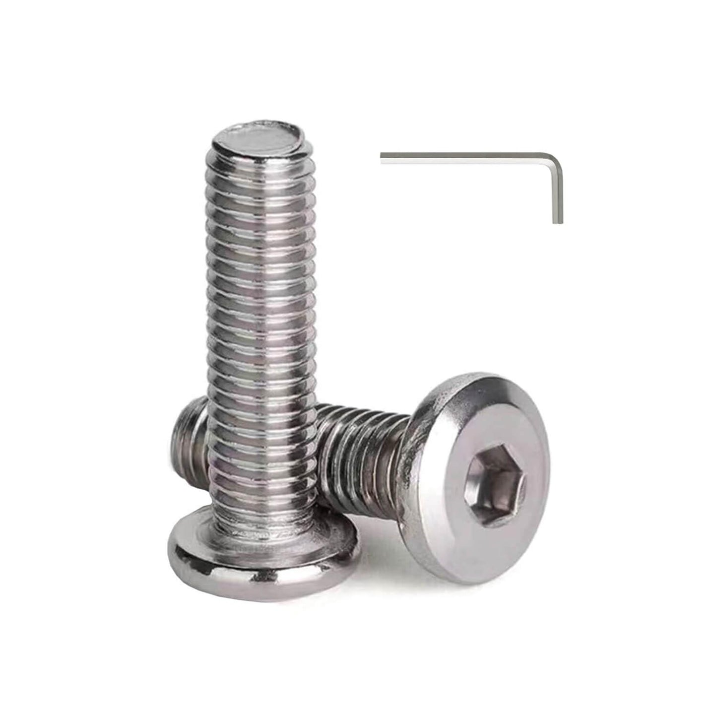 5/16-18 x 1-1/2" (20 Pack) Flat Head Hex Socket Cap Screws Bolts, 304 Stainless Steel 18-8, Hex Drive, Bright Finish, Fully Machine Thread