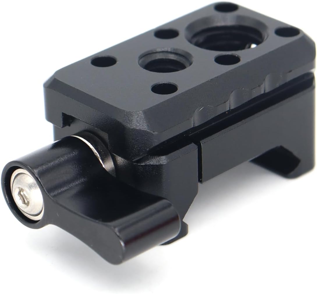 NATO Clamp Adapter,NATO Rail Lock Clamp Mount Quick Release with 1/4" 3/8" ARRI Thread for Camera Cage Handle Monitor LED Light Microphone Cold Shoe Magic Arm