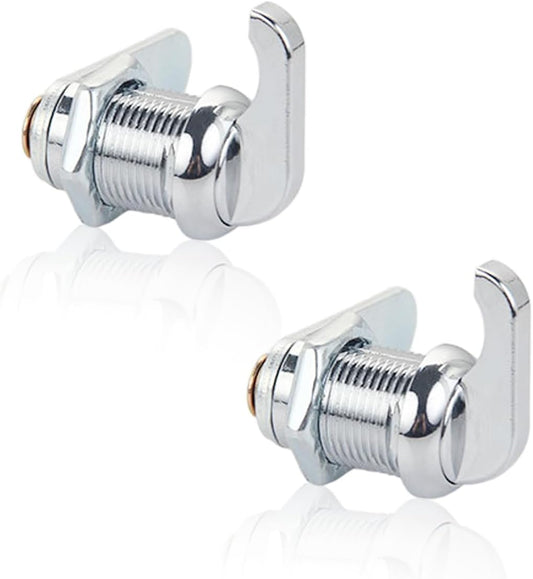 2 Pack Thumb Operated Offset Cam Lock Latch, Keyless Cam Lock Latch for Rv Storage Doors, Camper, Boat, Files Drawers, Distribution Box, Cabinet Door, Electric Cabinet (16mm)