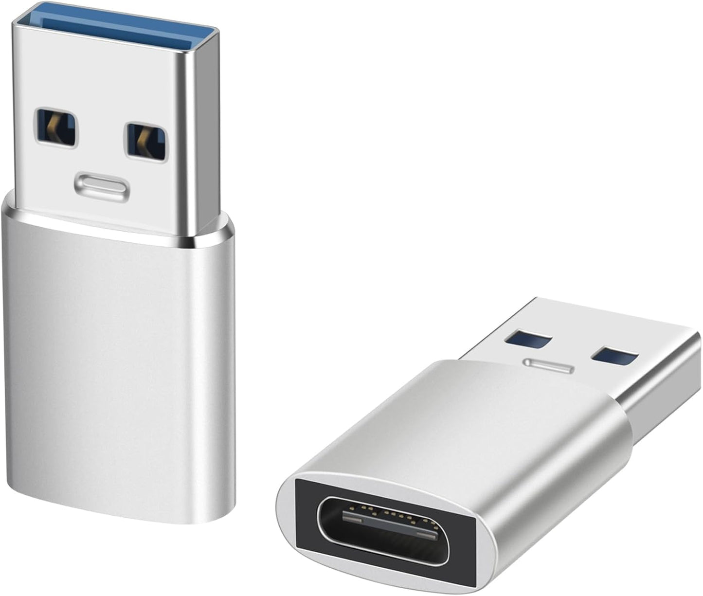 USB A Male to USB C Female OTG Adapter (3 Pack),USB 3.2 GEN2 10Gbps One-Sided High-Speed Data PD60W Fast Charging For PC,Laptop,Charger,Power Bank,AiSiHelper,iphone,Samsung S24 23 22,Carplay,Earphones