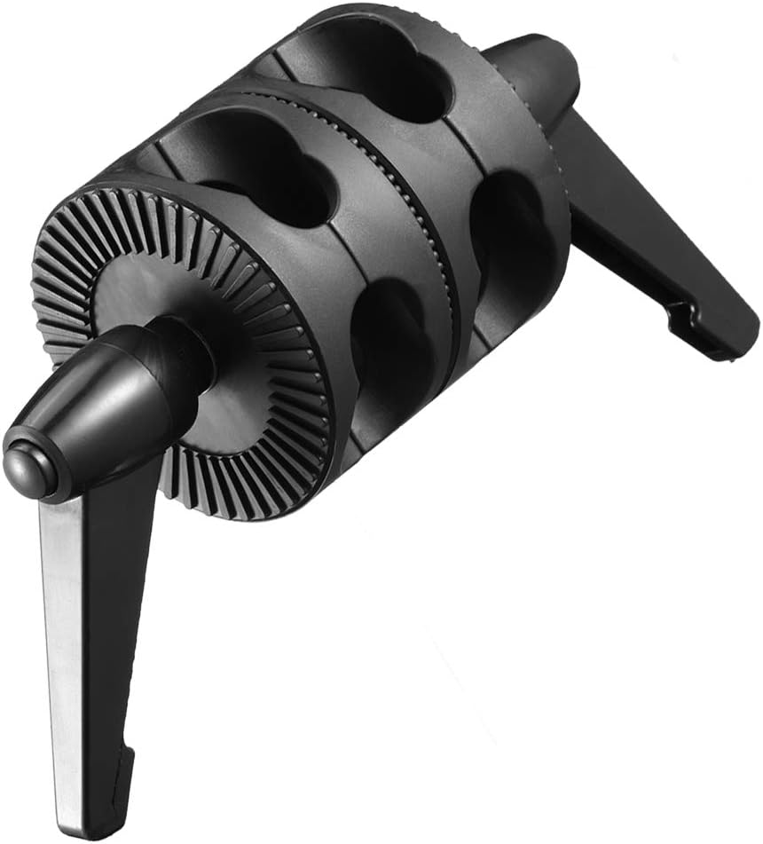 Dual Head Grip Swivel Clamp Head Holder Bracket Compatible for Photography Studio flash Reflector Boom