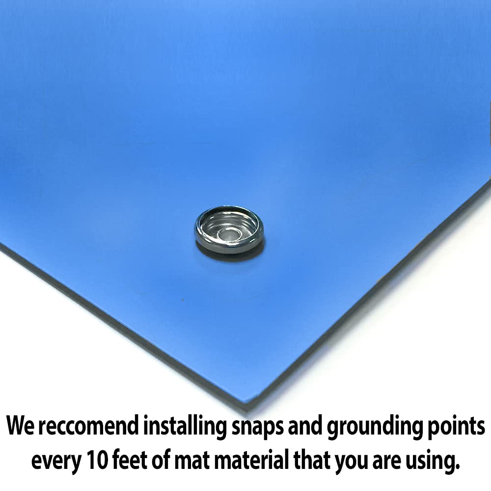 RubberStat Dual Layer ESD Compliant Workstation Rubber Table Mat Kit, Soldering, Cell Phone Repair - 36"x120" Royal Blue