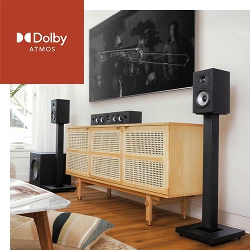 Polk Monitor XT20 Pair of Bookshelf or Surround Speakers - Hi-Res Audio Certified, Dolby Atmos & DTS:X Compatible, 1" Terylene Tweeter & 6.5" Dynamically Balanced Woofer (Pair, Midnight Black)