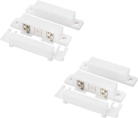 2Pcs Magnetic Reed Switch Wired Surface Mount Normally Closed NC Contact Sensor Alarm Magnetic Door Switch with 2 Wires, PVC, MC-31