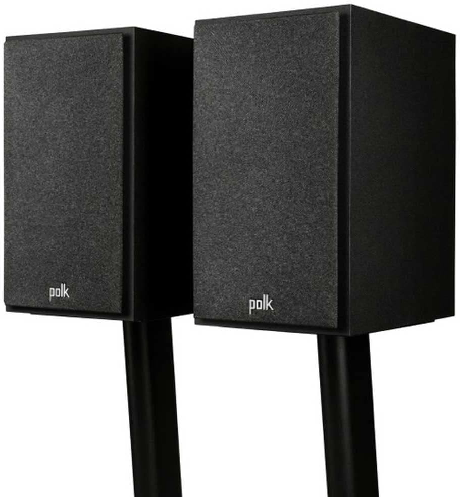 Polk Monitor XT20 Pair of Bookshelf or Surround Speakers - Hi-Res Audio Certified, Dolby Atmos & DTS:X Compatible, 1" Terylene Tweeter & 6.5" Dynamically Balanced Woofer (Pair, Midnight Black)