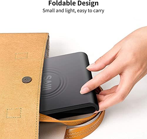 SAIJI Adjustable Tablet Stand Holder Portable Foldable Desktop Stand Dock Compatible for iPad, iPhone, Nintendo Switch, Samsung Galaxy and Kindle Fire Tablets – Black