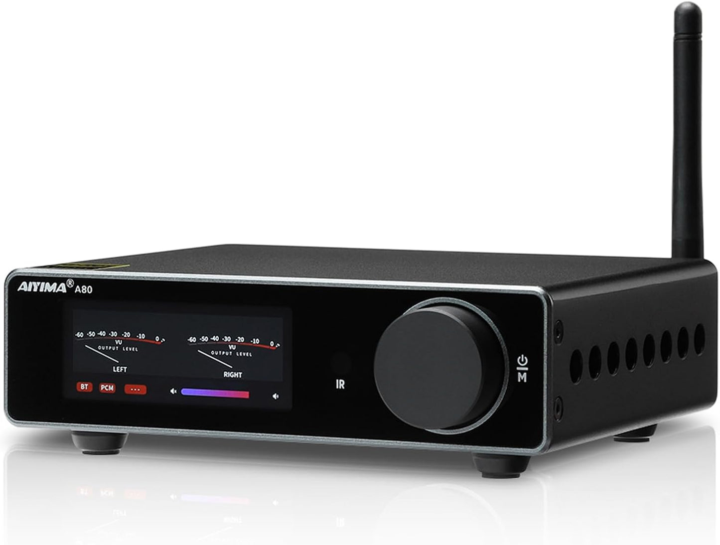 AIYIMA A80 Bluetooth Amplifier DAC Stereo HiFi Home Audio Receiver with PFFB 2.0 Channel Hi-Res Class D Power Amp with PC-USB Coaxial Optical TRS RCA Input