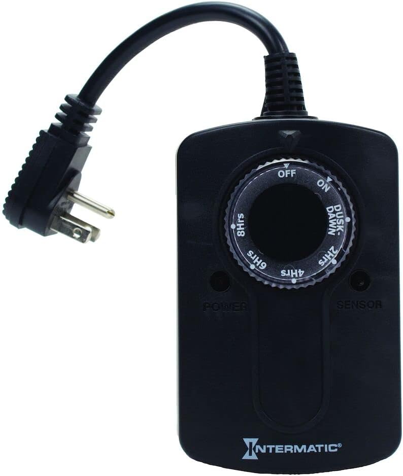 Intermatic HB51K 24 Hour Outdoor Timer with Photocell Light Sensor, Weatherproof