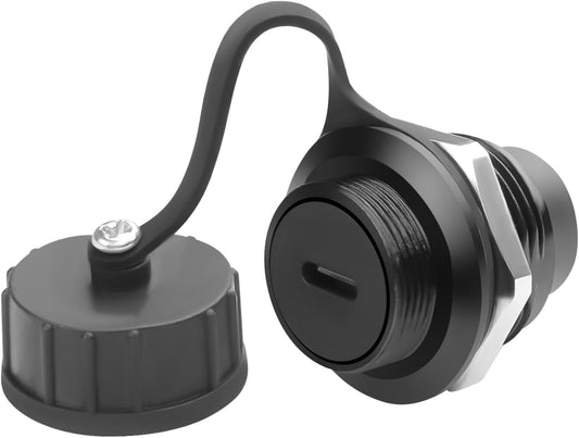 QIANRENON USB 3.0 to USB C Threaded Fixing Waterproof Adapter 5Gbps USB3.0 Female to USB Type C Female Feedthrough Bulkhead Mount Connector Receptacle 5V/1.5A, for Outdoor Data Transfer Charge