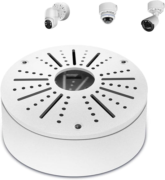 WEILAILIFE 【Compatible Almost All Cameras Type】 Universial Camera Junction Box Metal Universal Bullet Security Camera Junction Box Mount Bracket, Metal Indoor/Outdoor Camera Junction Box