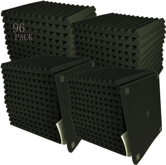 96 PACK Medium Sale Acoustic Foam Soundproof foam (96 black)