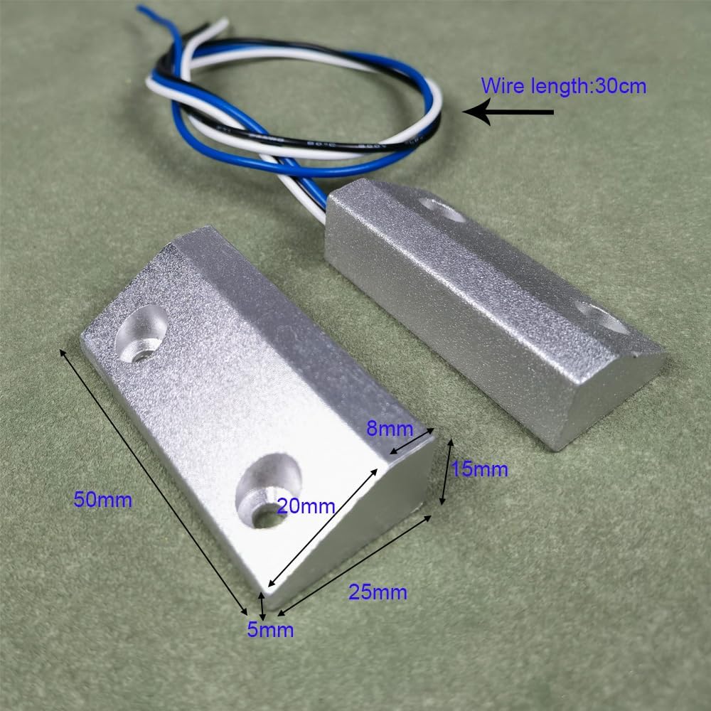 Rolling Door Contact Magnetic Reed Switch Alarm with 3 Wires for N.O./N.C. Applications MC-56