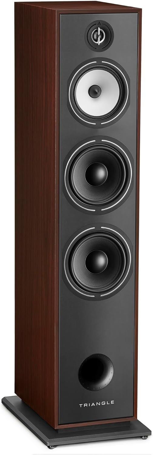 triangle - BOREA BR10 Hi-Fi Floorstanding Speakers - Power handling 200W - Efficiency 92 dB/W/m - 21cm Drivers - Versatile Music and Home Cinema - 245 x 1110 x 380 mm - Walnut (Piece)