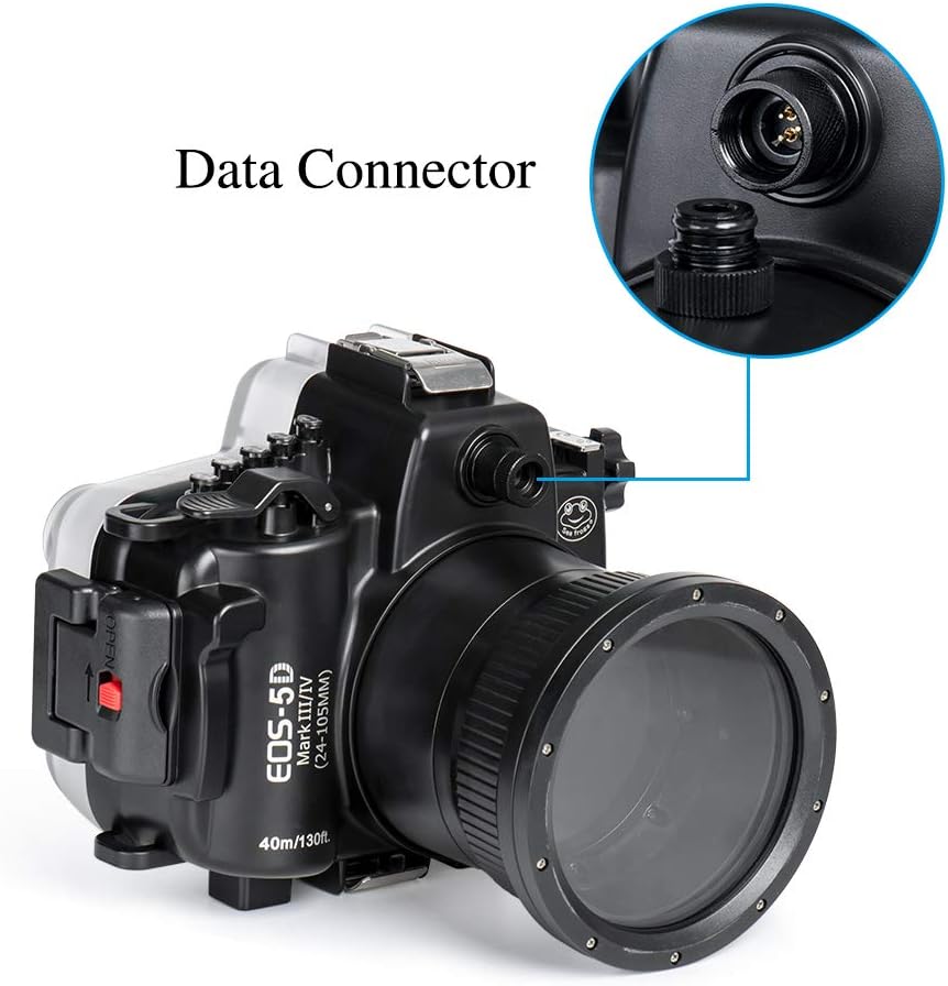 Sea frogs Camera Housing Compatible with Canon EOS 5D Mark III/IV with EF16-35mm f/2.8LII USM Lens,Waterproof IPX8, 40m/130ft Depth Protection EOS 5D Mark 4 Underwater Camera Case, Ideal for Diving