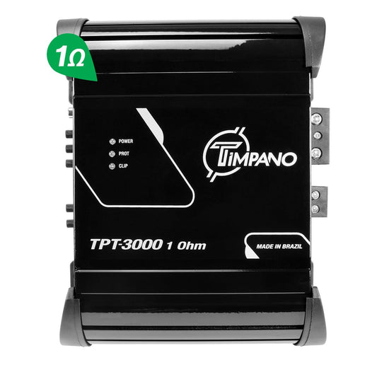 Timpano TPT-3000 1 Ohm Compact Amplifier 3000 Watts, 1 Channel, Full Range Amp Class D for The Installation of Car Speakers, Loudspeakers, Drivers and Tweeters on Car Audio Systems