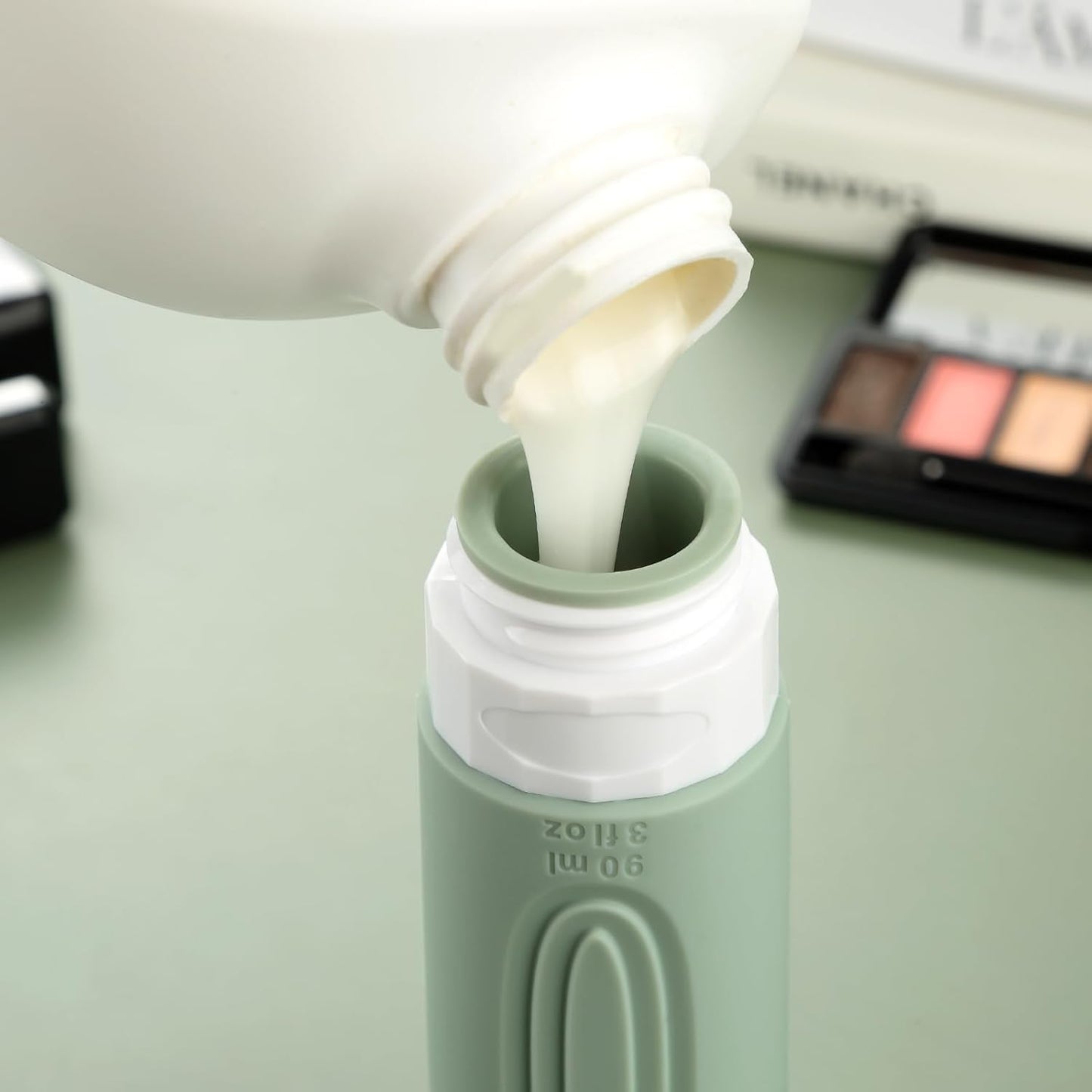 Travel Bottles for Toiletries, Tsa Approved 3oz Travel Size Containers BPA Free Leak Proof Refillable Liquid Silicone Squeezable Travel Accessories for Shampoo Conditioner Lotion (4 Pack)…