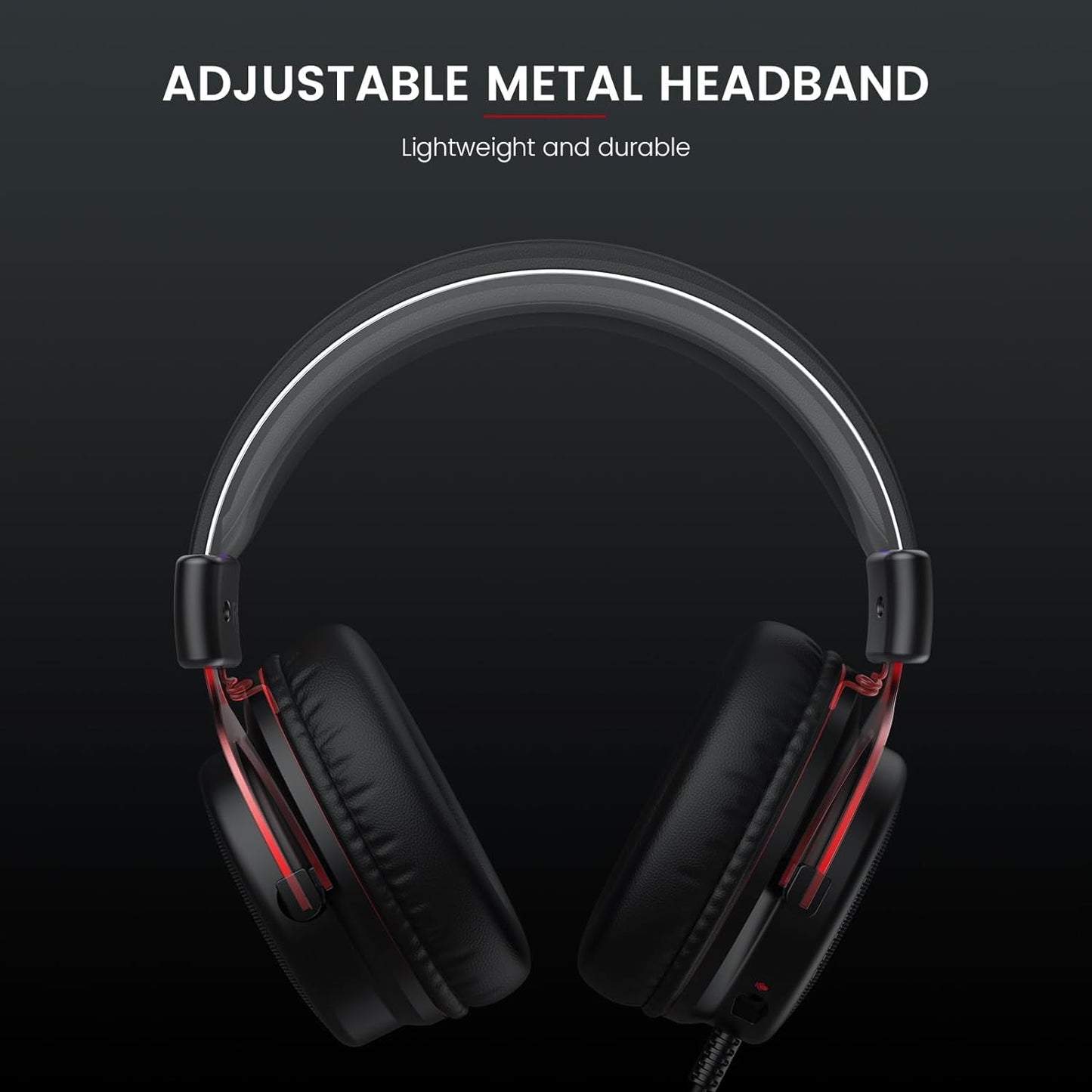 EKSA E900 Gaming Headset with Microphone - PC Headset with Detachable Noise Canceling Mic, 3D Surround Sound, Wired Headphone for PS4, PS5, Xbox, Computer, Laptop, Switch, Handheld (3.5MM Jack)