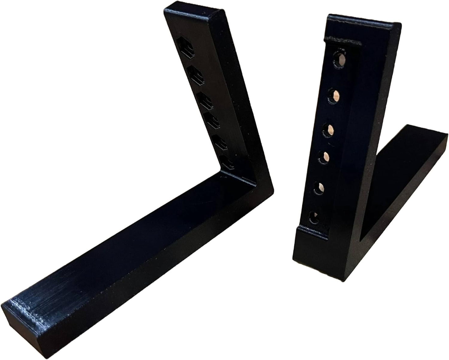 Compact 2U Studio Equipment Rack Pair – 3D‑Printed PETG, 4″ Depth, 20° Sloped Desktop Stand for Audio Interfaces, DJ, IT & Pro Audio – Includes Hardware – Made in USA – Black