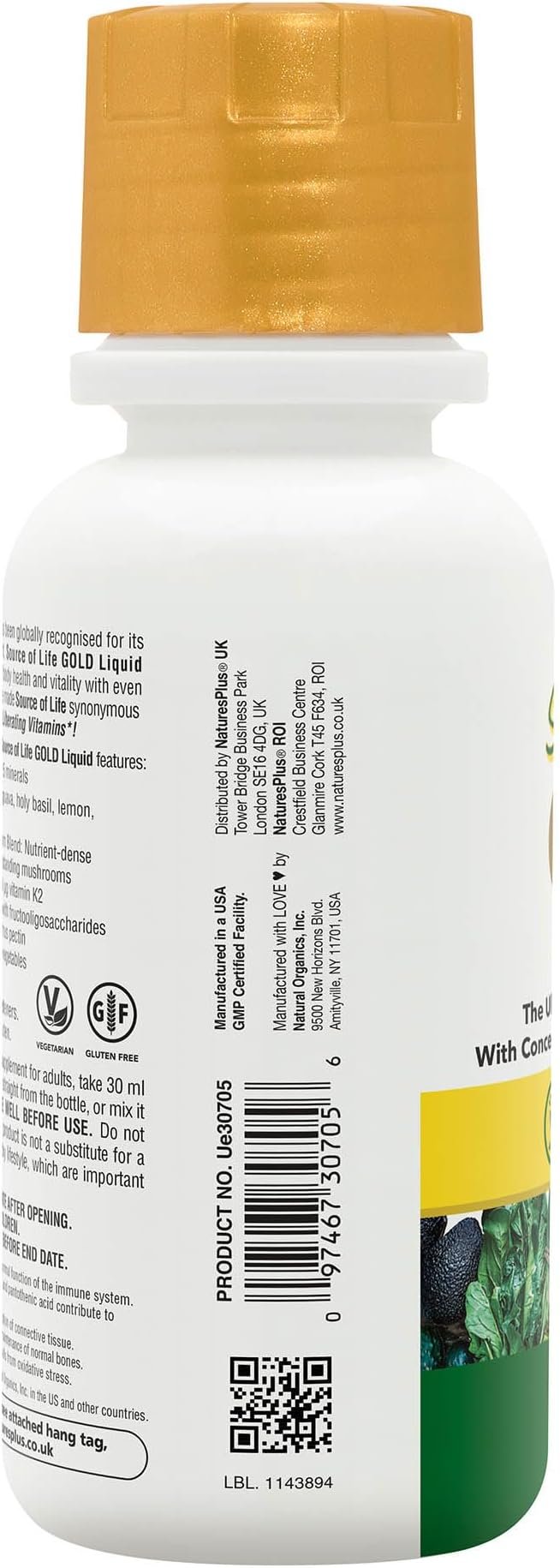 Natures Plus Source of Life Gold Multivitamin Liquid - 8 fl oz, Pack of 2 - with Vitamins D3, B12 & K2 - Vegetarian & Gluten Free - 16 Total Servings