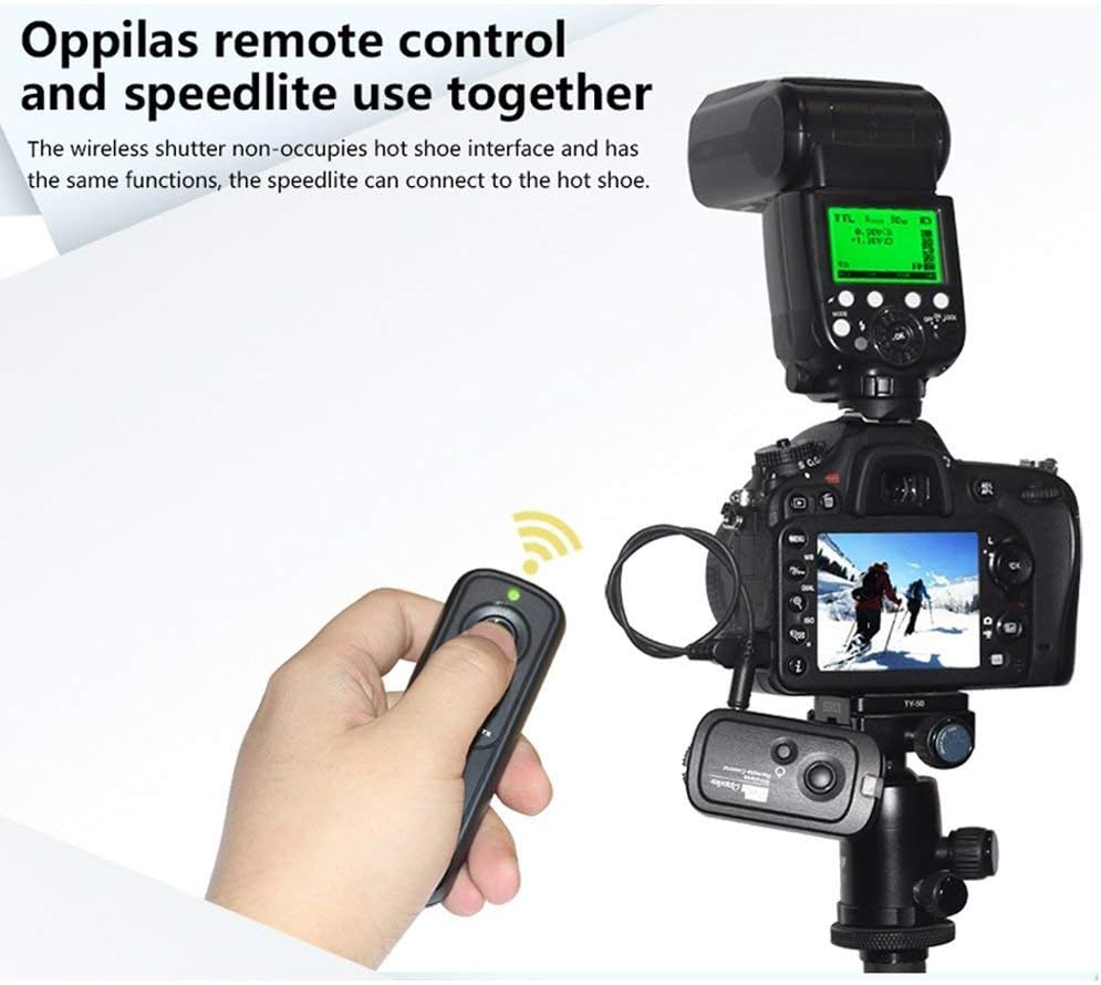 Pixel Camera Wireless Remote Shutter Release RW-DC0 for Nikon Z8 Z9 D3 D4 D5 D6 D800 D850 D800E D810A D810 D700 D500 D300 D300s D200 F100 F90 F90X F6 F5 N90s D1X D2H with Nikon MC-30A MC-36A