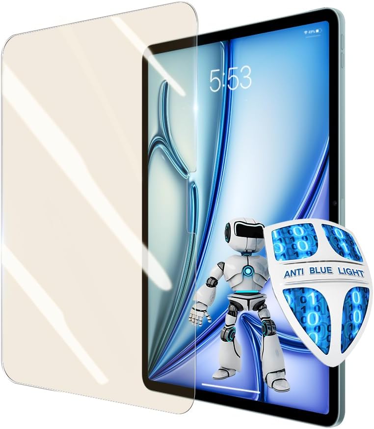 PERFECTSIGHT Anti Blue Light Screen Protector Compatible with iPad Air 13 Inch M3/M2 (7th/6th Generation, 2025/2024), [Medical-Grade HD Eye Protection] Blue Light Filter 6 Radiations Tempered Glass