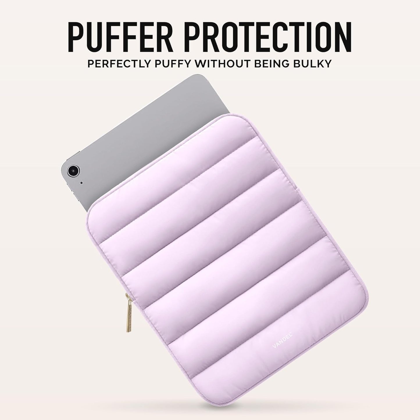 Vandel - The Original Puffy iPad Sleeve 9-11 Inch Tablet Sleeve, Purple i Pad Case for Women and Men, Cute iPad Air Pouch, 9 10 Inch, 11 Inch Bag