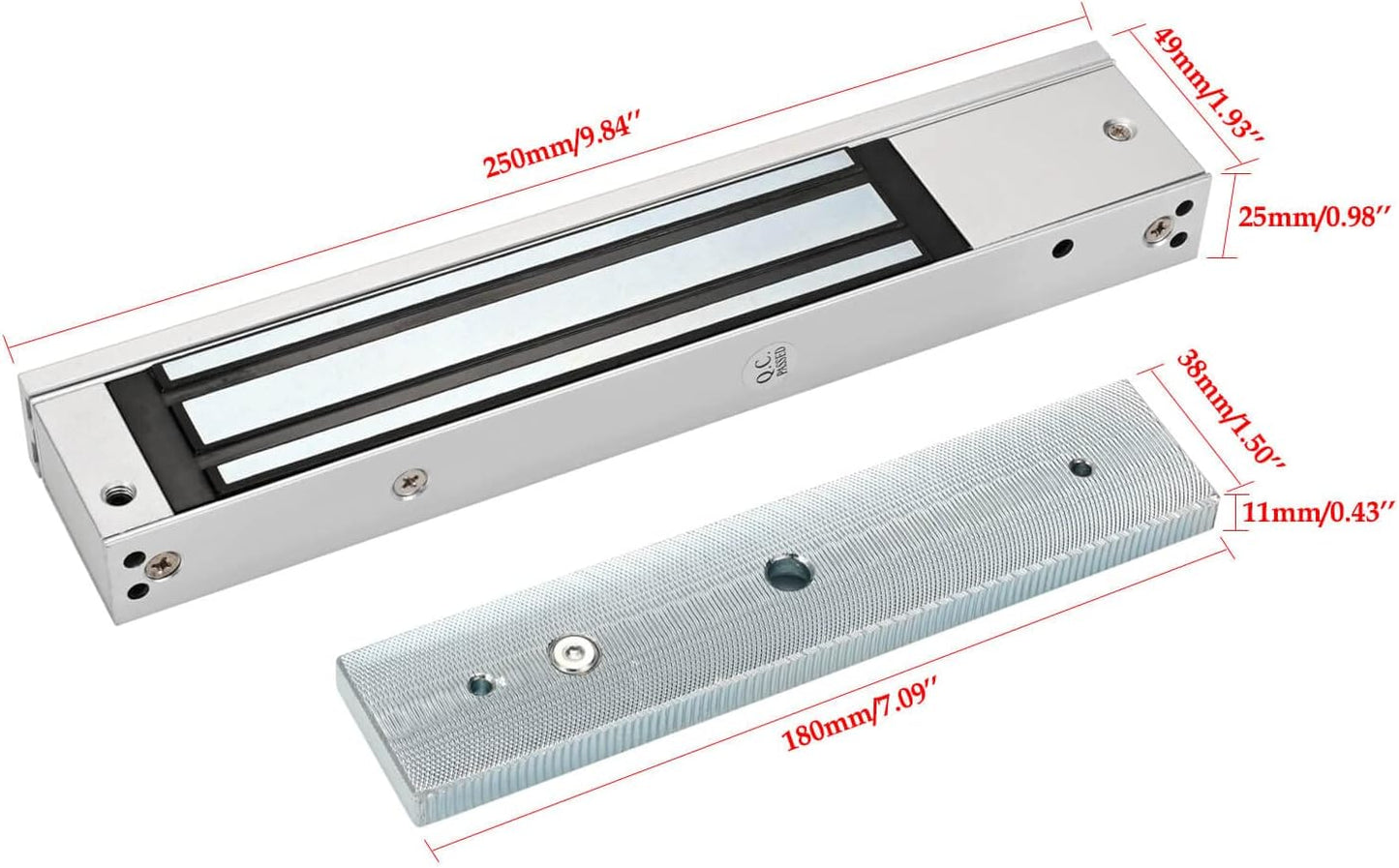 Door Access Control System Kit - Fingerprint, RFID Card, and Password Entry, 600LB Magnetic Lock, Infrared Wireless Switch, Waterproof Door Access Controller with LCD Screen Display