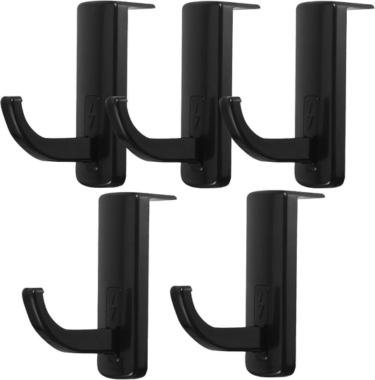 Angoily 20 Pcs Headphone Hook, Self Adhesive Plastic Computer Gaming Headset Hanger, Earphones Headset for PC Monitor Screen Edge, Desk Brackets Wall