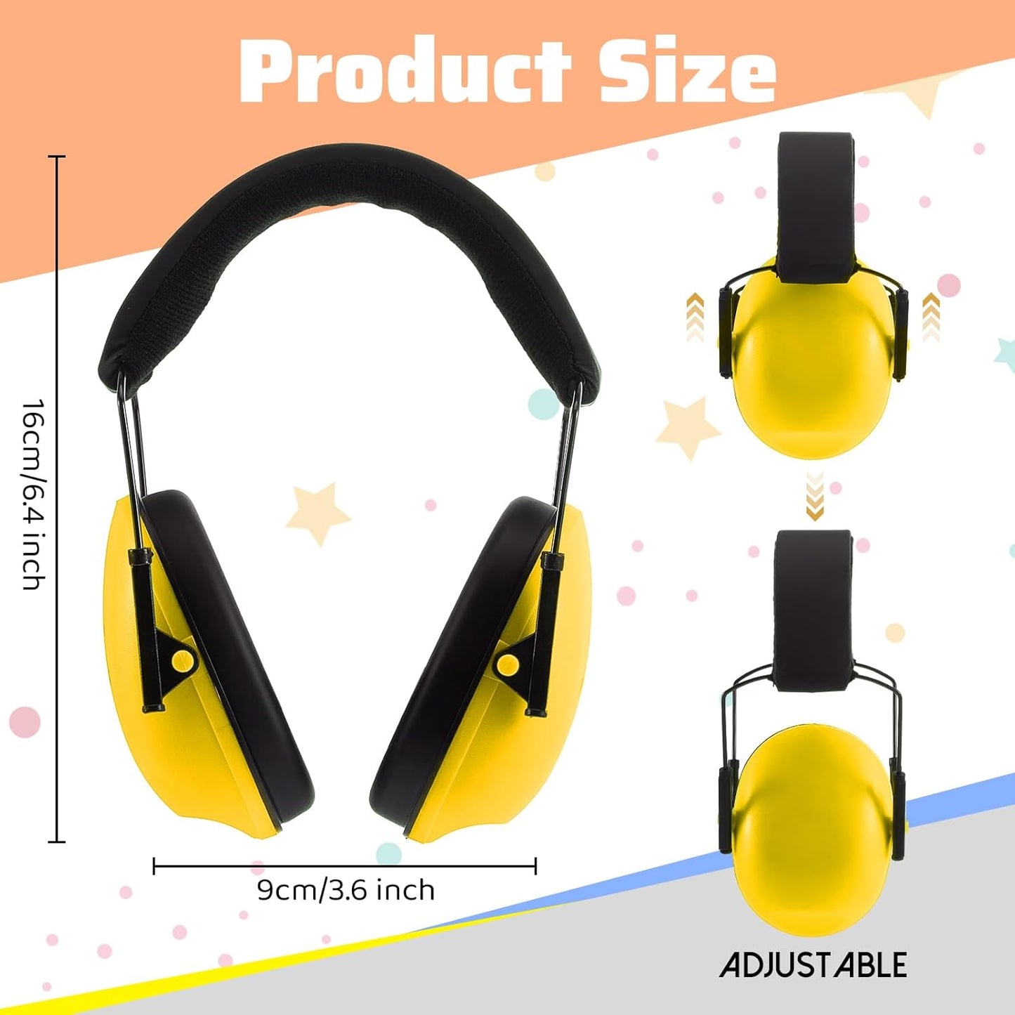 Amylove 12 Pcs Kids Ear Protection Noise Cancelling Headphones Ear Muffs Bulk 27db Adult Noise Reduction Hearing Earmuff(Universal Fit (kids & Adults),Classic Style,Rainbow Color)