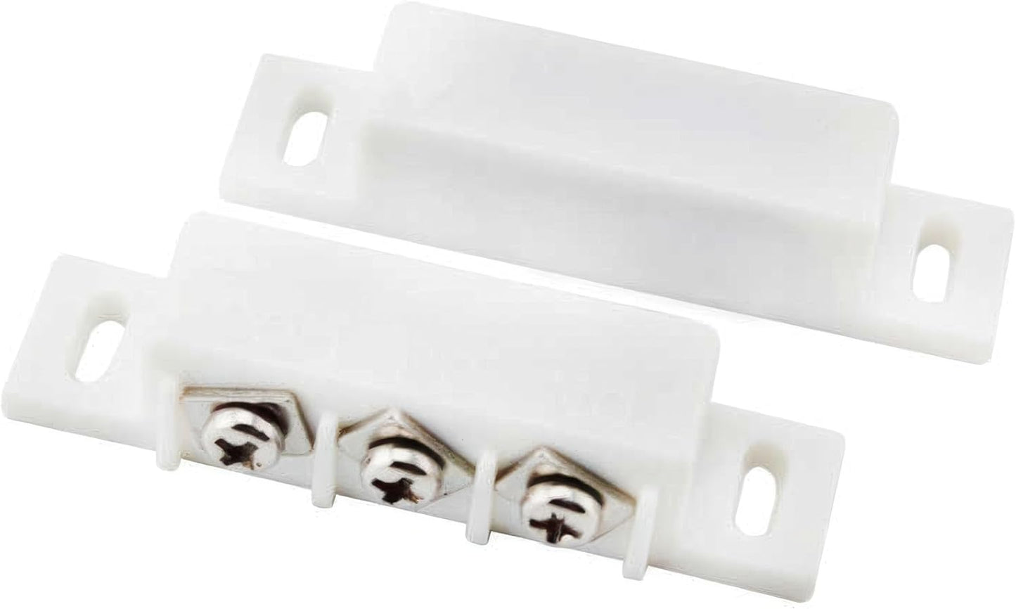 2Pcs Magnetic Reed Switch Wired Surface Mount Normally Closed NC Contact Sensor Alarm Magnetic Door Switch with 2 Wires, PVC, MC-31