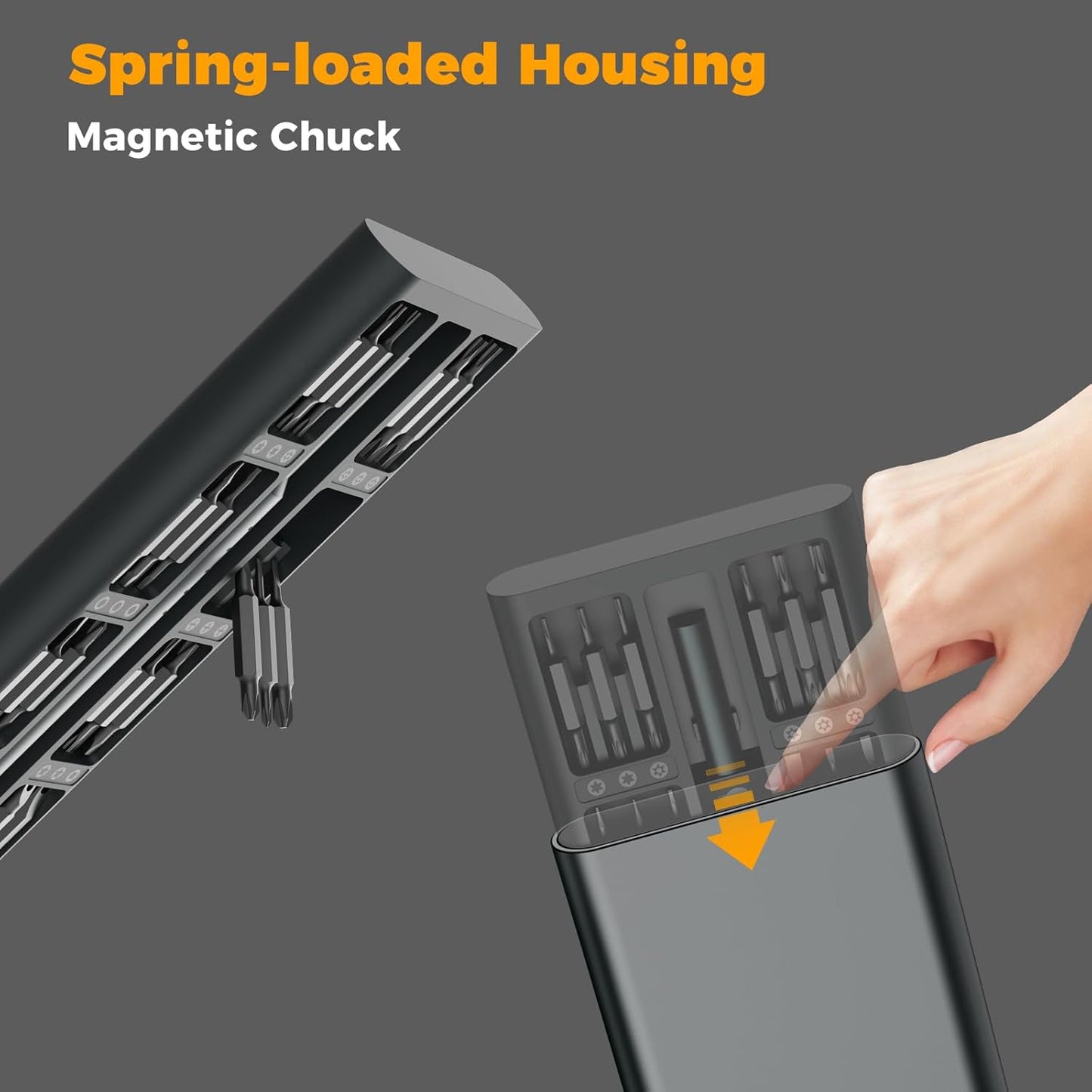 3.7V Electric Screwdriver Kit, 48-in-1 Dual-Head Precision Screwdriver Set with Manual and 170 RPM Electric Screwdriver, USB Rechargeable, Ideal for Precision Electronics Repair