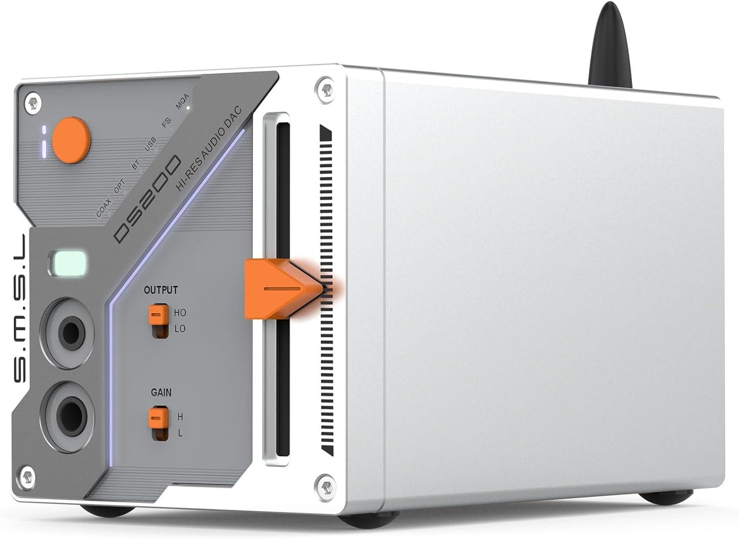 SMSL DS200 Headphone Amp DAC Bluetooth 5.1 Dual CS43131 Chip DAC Amp 3.5mm/4.4mm Balanced HP MQA/MQA-CD Full Decoder XMOS XU-316 32bit/768kHz DSD256 USB/Optical/Coaxial Input for PC Home Audio DAC