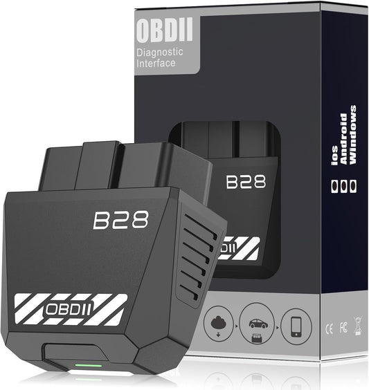 OBD2 Scanner for Car - Bluetooth 5.4 Codes can be Read and Cleared Quickly - Diagnosis of The vehicle's Engine, ABS, SRS, airbags and More Than 35,000 Problems Compatible with iOS and Android