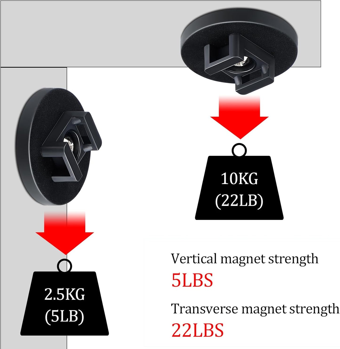 Yookeer Magnetic Zip Tie Mount Base Black Magnetic Cable Clips Wire Holder Multipurpose Cable Ties Management Base Electrical Supplies for Wire