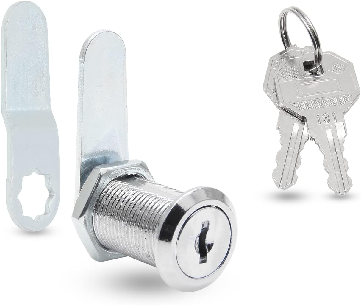 Uenhoy 6 Pack Cam Locks Keyed Alike, 1-1/8" (30mm) Set for Drawers, Mailbox, Tool Box, RV, File Cabinet Locks with Keys