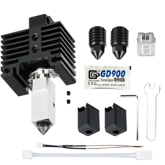 JUUPINE Upgraded Bambu Labs Hotend X1 Carbon Assembly for Bambu Lab X1/X1C 3D Printer,24V 60W Ceramic Heater HotEnd Kit with Removable Hardened Steel 0.4mm Nozzle for Bambu Labs X1 Series 3D Printers