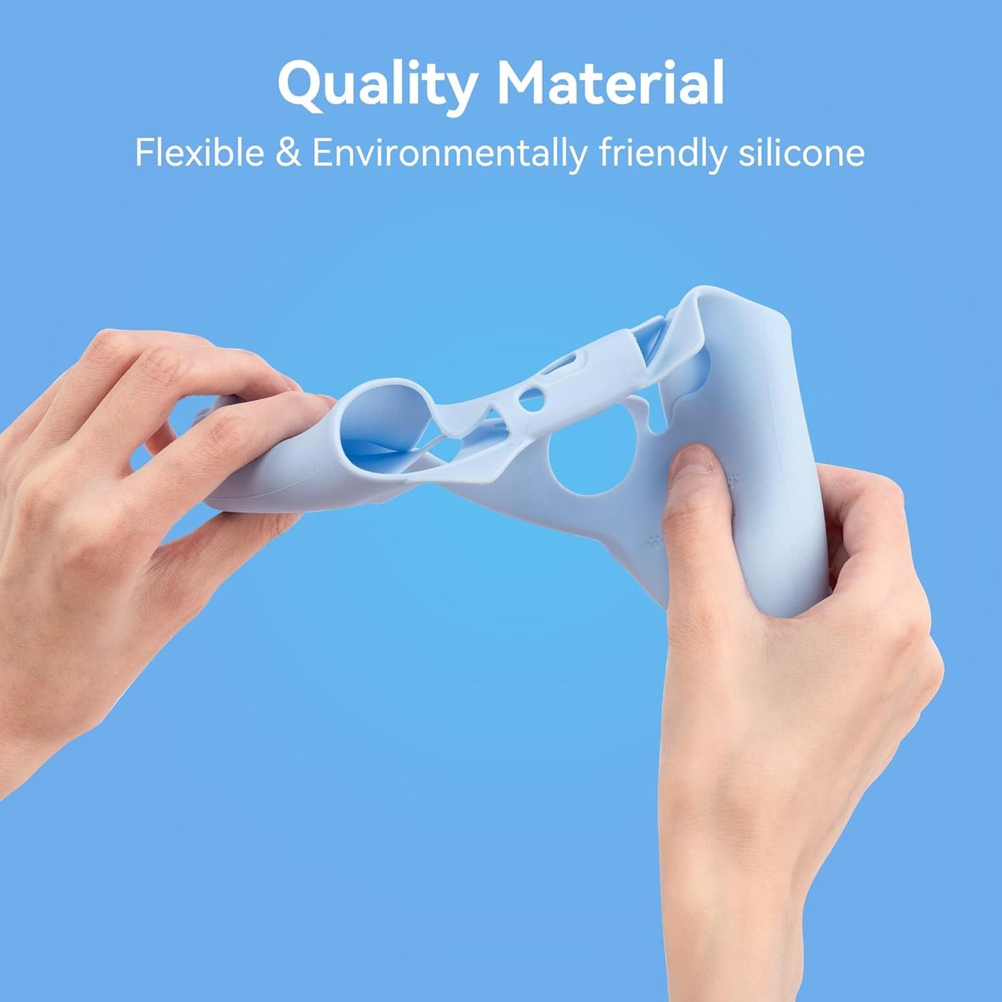 GeekShare Cat Paw Controller Skin Grips Set Anti-Slip Silicone Protective Cover Skin Case Compatible with Xbox Series X Controller with 2 Thumb Grip Caps and 1 Sticker (Blue)