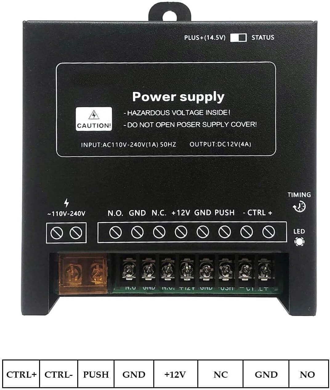 Door Access Control System IP67 Waterproof RFID Fingerprint Keypad Exit Button Doorbell Buzzer 600lb Magnetic Lock Kit