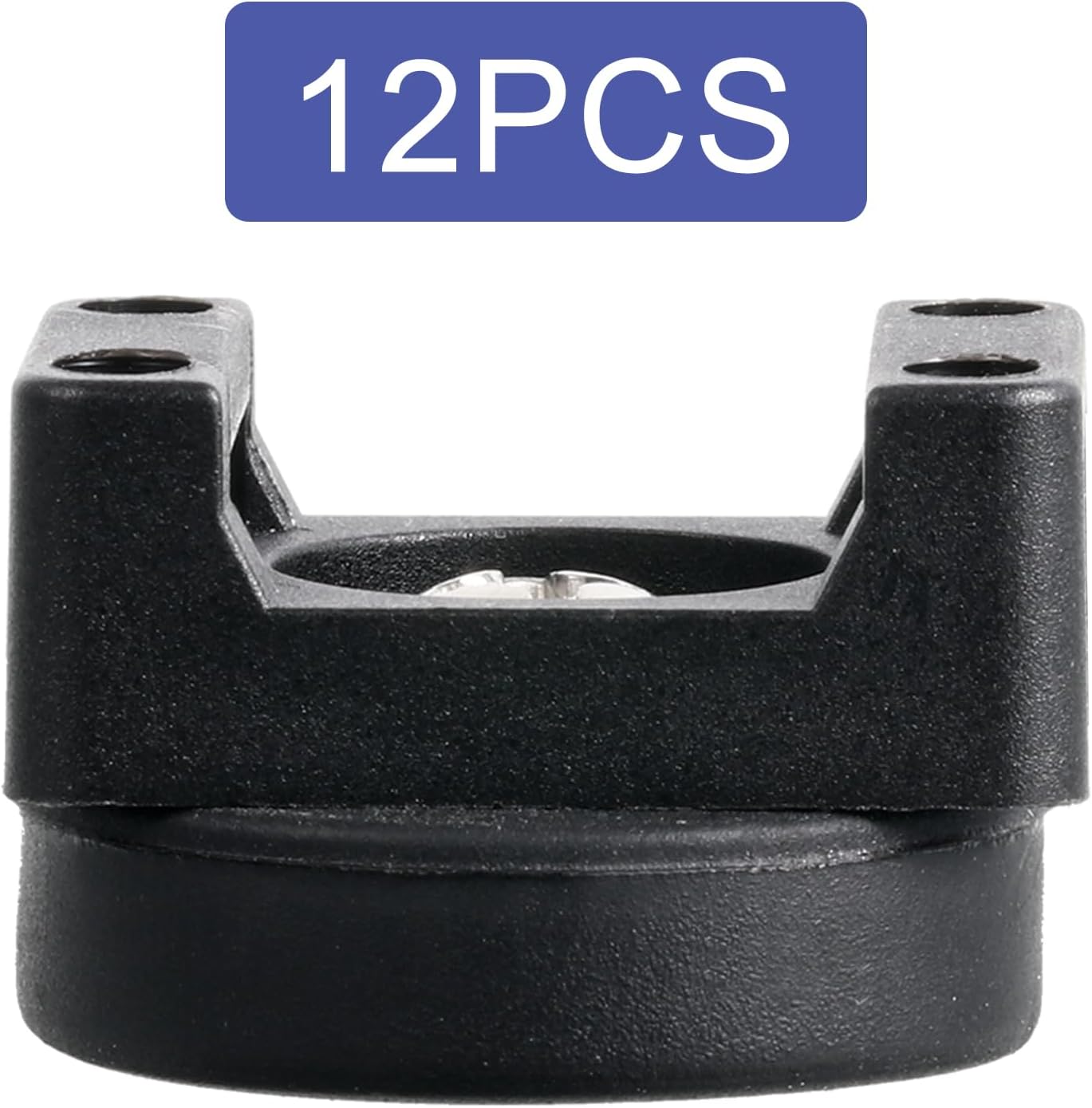 Yookeer 12 Pcs Magnetic Zip Tie Mount Base Black Magnetic Cable Clips Wire Holder Multipurpose Cable Ties Management Base Electrical Supplies for Wire (22 mm)