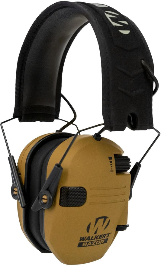 Walker's Razor Slim Ultra Low Profile Compact Design Adjustable Range Shooting Hunting Hearing Protection Electronic Earmuffs