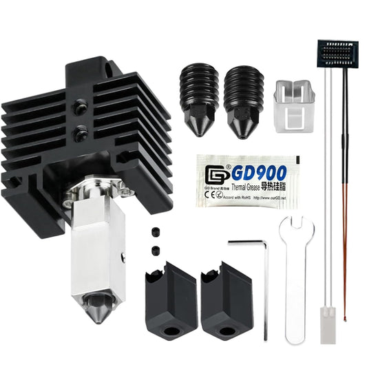 JUUPINE Upgraded Bambu Lab Hotend kit for Bambu Lab P1P/P1S 3D Printer,24V 60W Ceramic Heater HotEnd Kit with Removable Hardened Steel 0.4mm Nozzle for Bambu Labs P1 Series 3D Printers